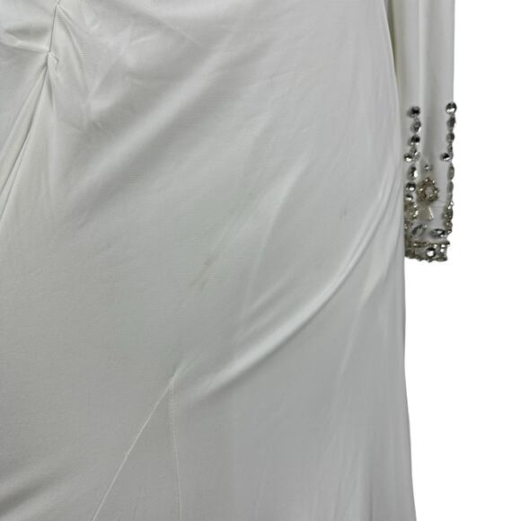 Mac Duggal White One-Shoulder Maxi Dress - Picture 5 of 9